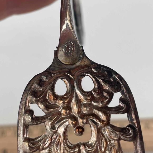 E.L. Silver Solingen Signed Made in Germany Pastry Sandwich scissor Tongs Server - Picture 4 of 7